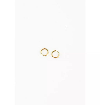 Thin Gold Hoop 8mm Earrings