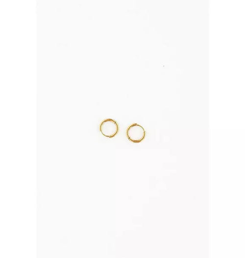 Thin Gold Hoop 8mm Earrings