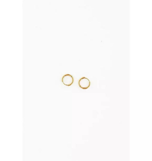 Thin Gold Hoop 8mm Earrings