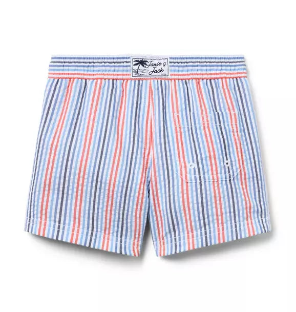Recycled Striped Swim Trunk