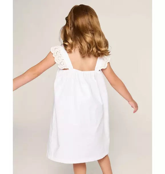 Girl's Twill Clara Nightgown in White