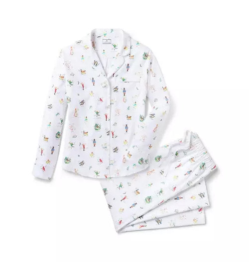 Women's Twill Pajama Set in 12 Days of Christmas