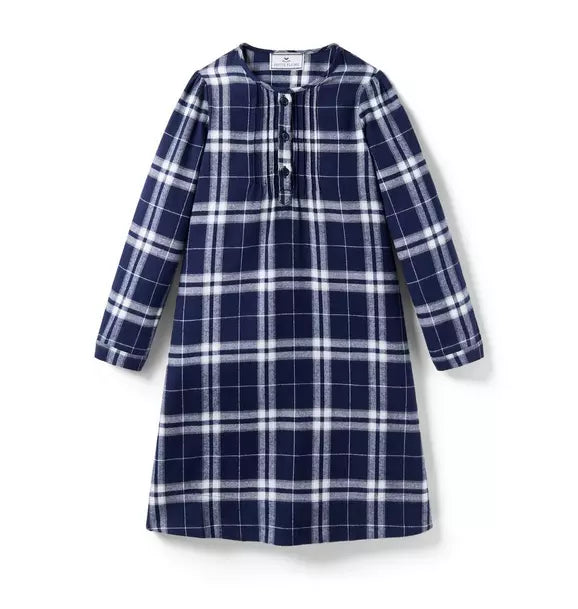 Children's Brushed Twill Beatrice Nightgown in Oxford Tartan