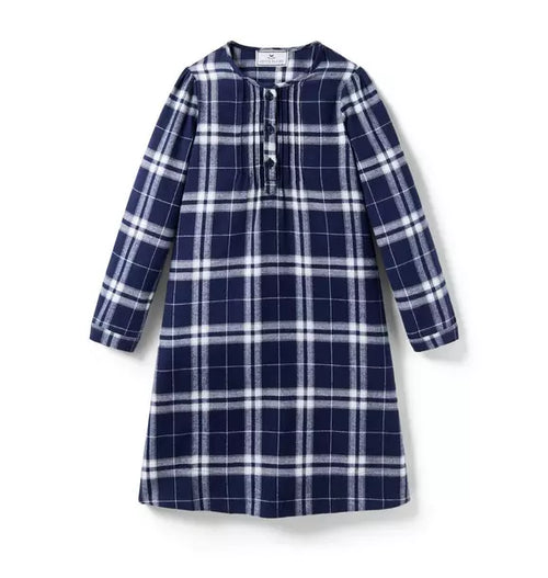 Children's Brushed Twill Beatrice Nightgown in Oxford Tartan