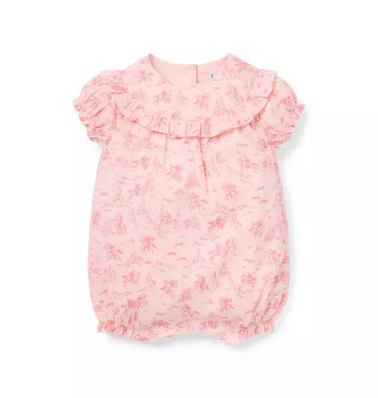 Baby Western Toile Ruffle Romper