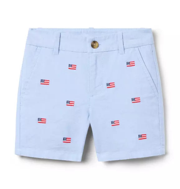 Embroidered Flag Oxford Short