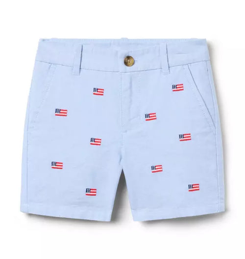 Embroidered Flag Oxford Short