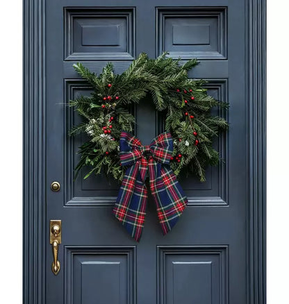 Wreath Bow in Windsor Tartan