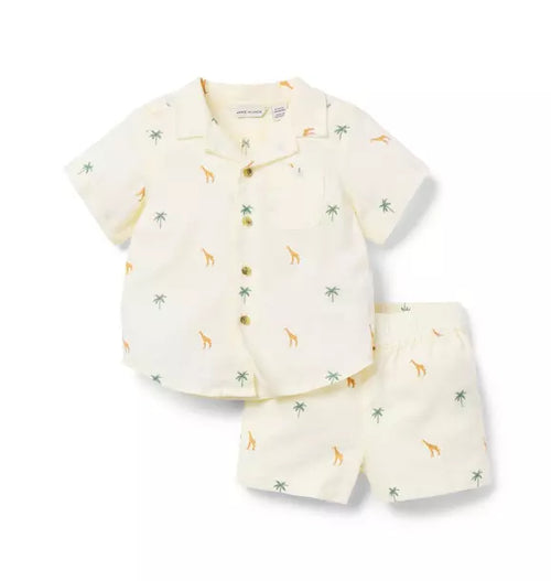 Baby Linen-Cotton Cabana Matching Set