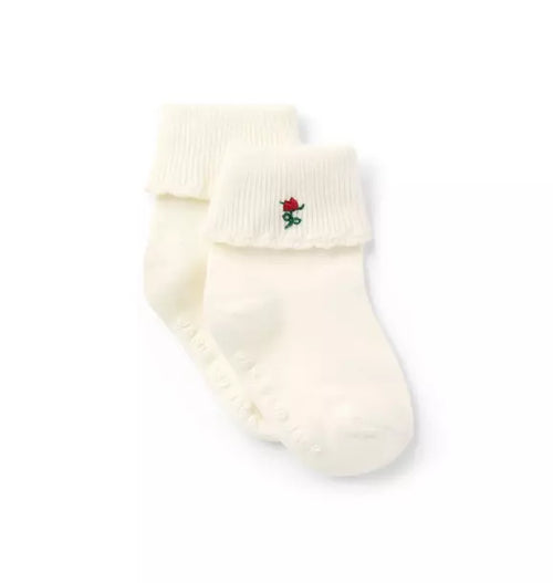Baby Embroidered Floral Sock