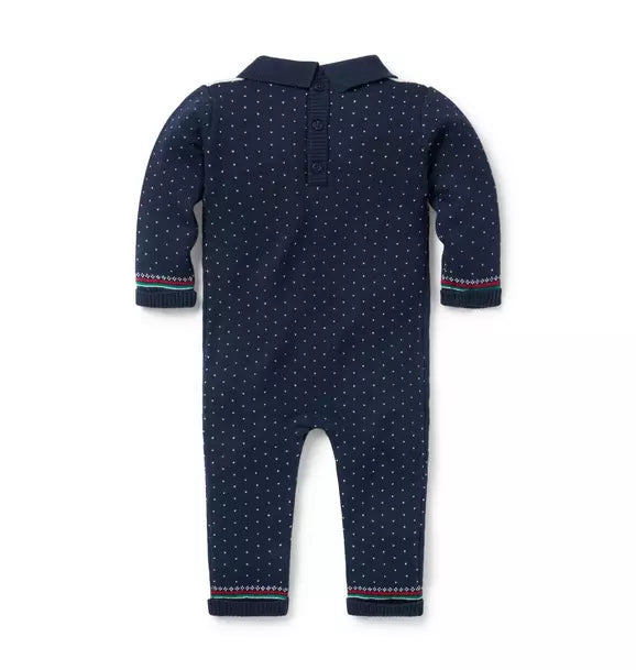 Baby Train Collared One-Piece