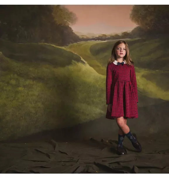 Gingham Jacquard Dress