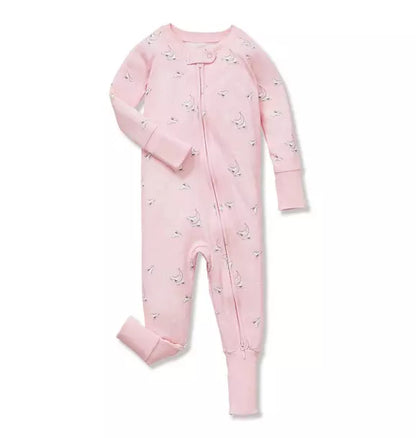 Baby's Pima Peekaboo Romper in Winter Skates