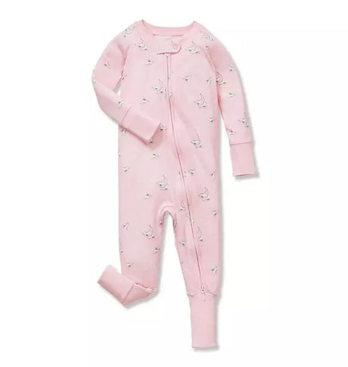Baby's Pima Peekaboo Romper in Winter Skates