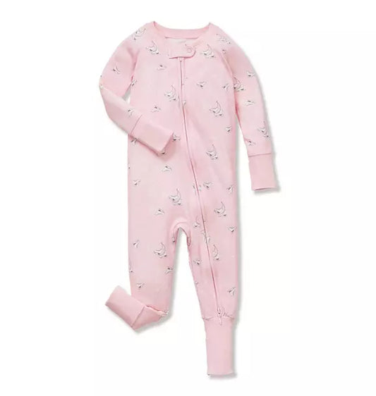 Baby's Pima Peekaboo Romper in Winter Skates