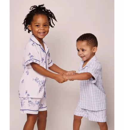 Light Blue Gingham Short Set