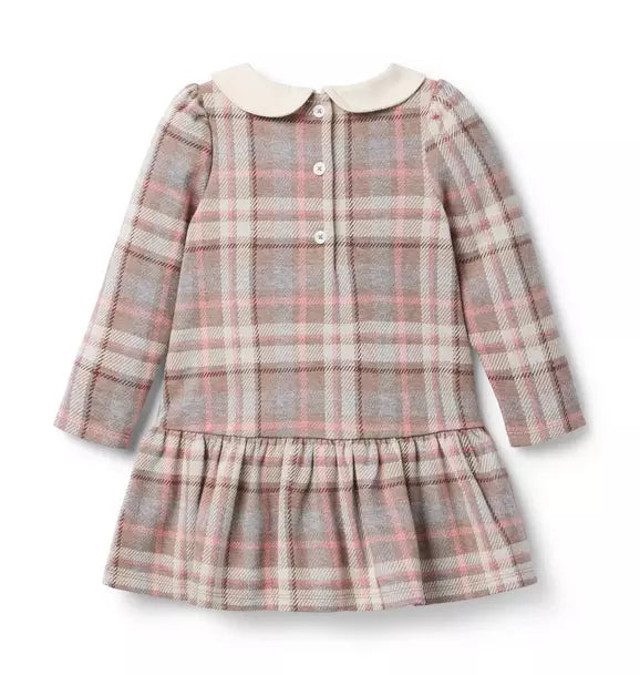 Plaid Jacquard Dropwaist Dress