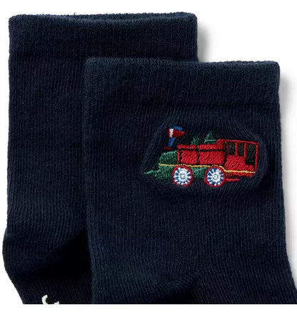 Baby Holiday Train Sock