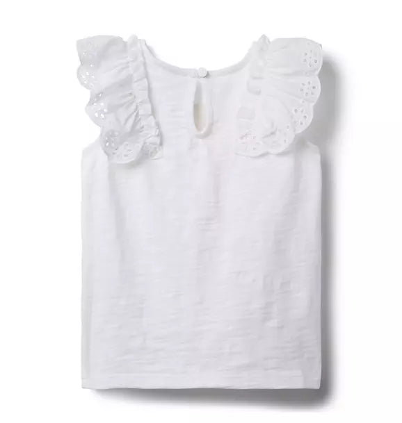 Eyelet Ruffle Top