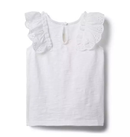 Eyelet Ruffle Top