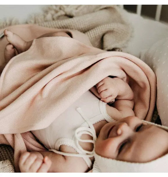 Chevron Rose Baby Blanket