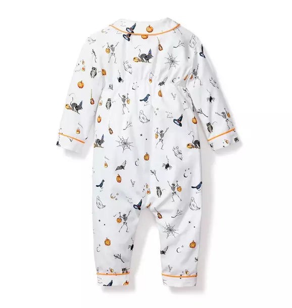 Baby's Twill Cambridge Romper in Trick or Treat
