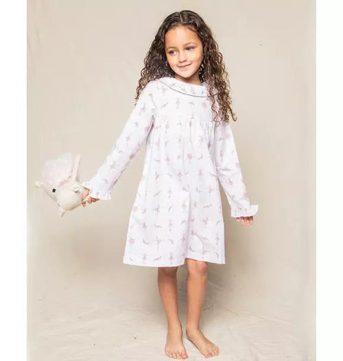 Girl's Twill Scarlett Nightgown in Sugar Plum Fairy