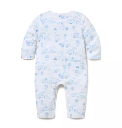 Baby Animal Friends Toile Wrap One-Piece