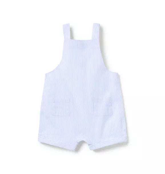 Baby Striped Linen-Cotton Overall