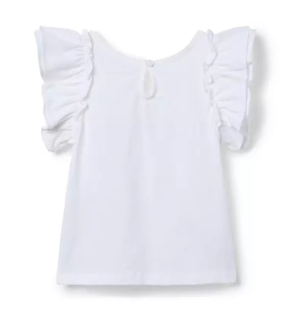 Beach Umbrella Ruffle Sleeve Tee