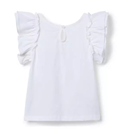 Beach Umbrella Ruffle Sleeve Tee