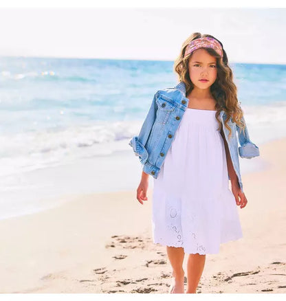 The Embroidered Floral Hem Dress