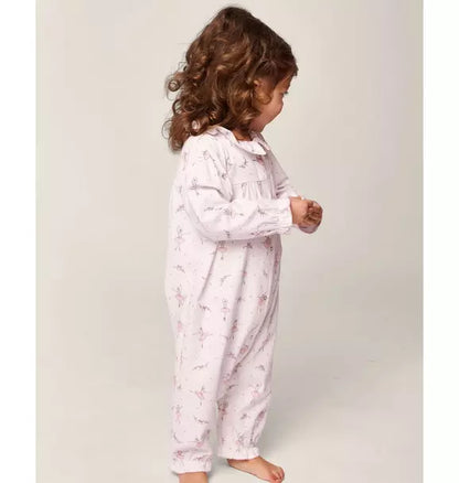Baby's Flannel Madeline Romper in Sugar Plum Fairy