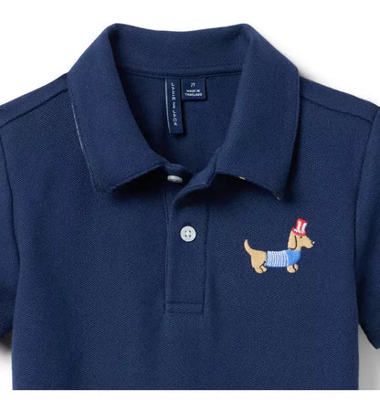 Americana Dog Pique Polo