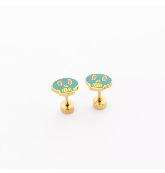 Sugar Skull Stud Earrings