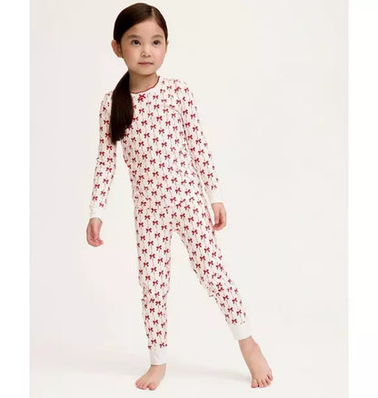 Girls Pima Snug Fit Pajama in Blissful Bows