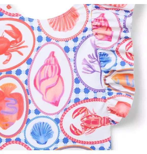 Recycled Ocean Icon Ruffle Swimsuit