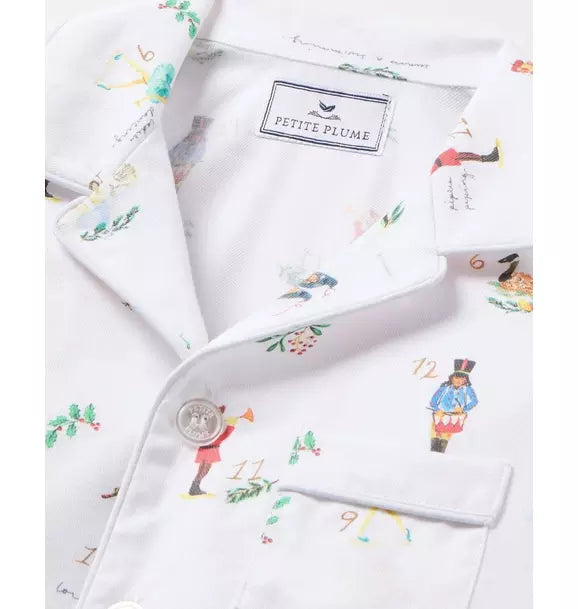Kid's Twill Pajama Set in 12 Days of Christmas