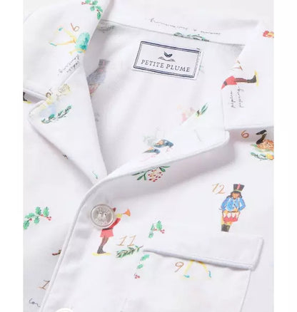 Kid's Twill Pajama Set in 12 Days of Christmas