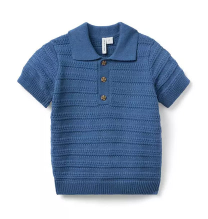 Textured Knit Polo
