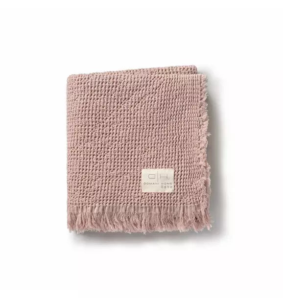 Waffle Muslin Blush Baby Blanket