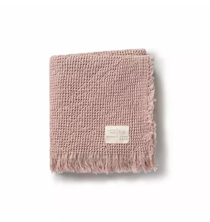 Waffle Muslin Blush Baby Blanket