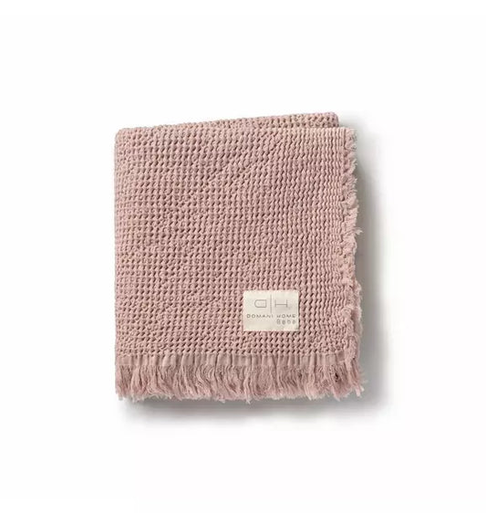Waffle Muslin Blush Baby Blanket