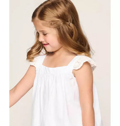 Girl's Twill Clara Short Set in White