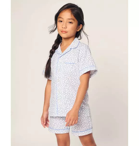 Children's Short Set in Bluehearts