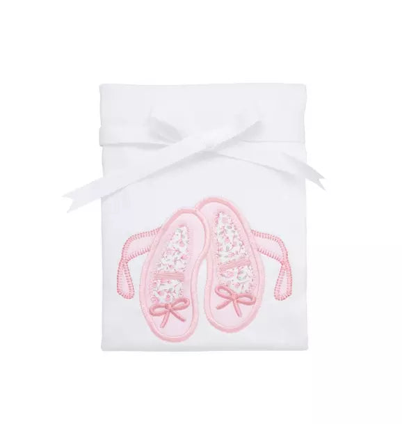Ballet Applique Burp Cloth