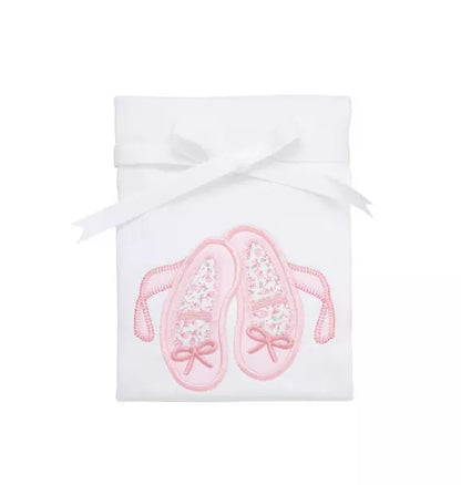 Ballet Applique Burp Cloth