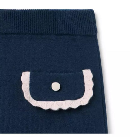 Crochet Trim Sweater Skirt