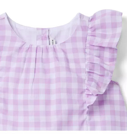 Gingham Ruffle Top
