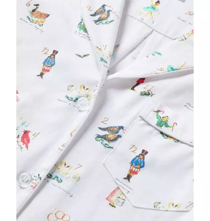Women's Twill Pajama Set in 12 Days of Christmas